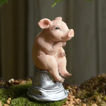 

Everyday Collection pig figurines miniature fairy garden decor Home Decoration Accessories Resin crafts