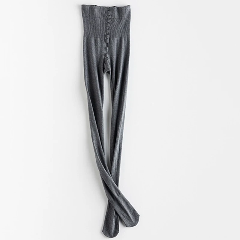Somke-Gray Женские колготки размера плюс, теплые, 300D, черные колготки, Nylons, для девушек, большой размер, высокая талия, эластичные колготки, липкие, для женщин, FENNASI - Цвет: Somke-Gray
