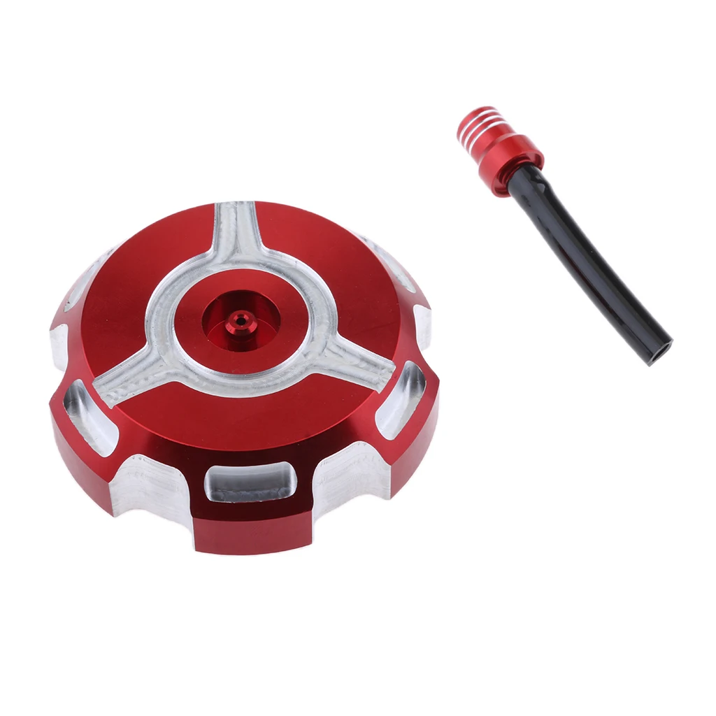 CNC Fuel Gas Tank Cover Cap & Breather Valve For Honda CRF 450R 2002-2017 Red