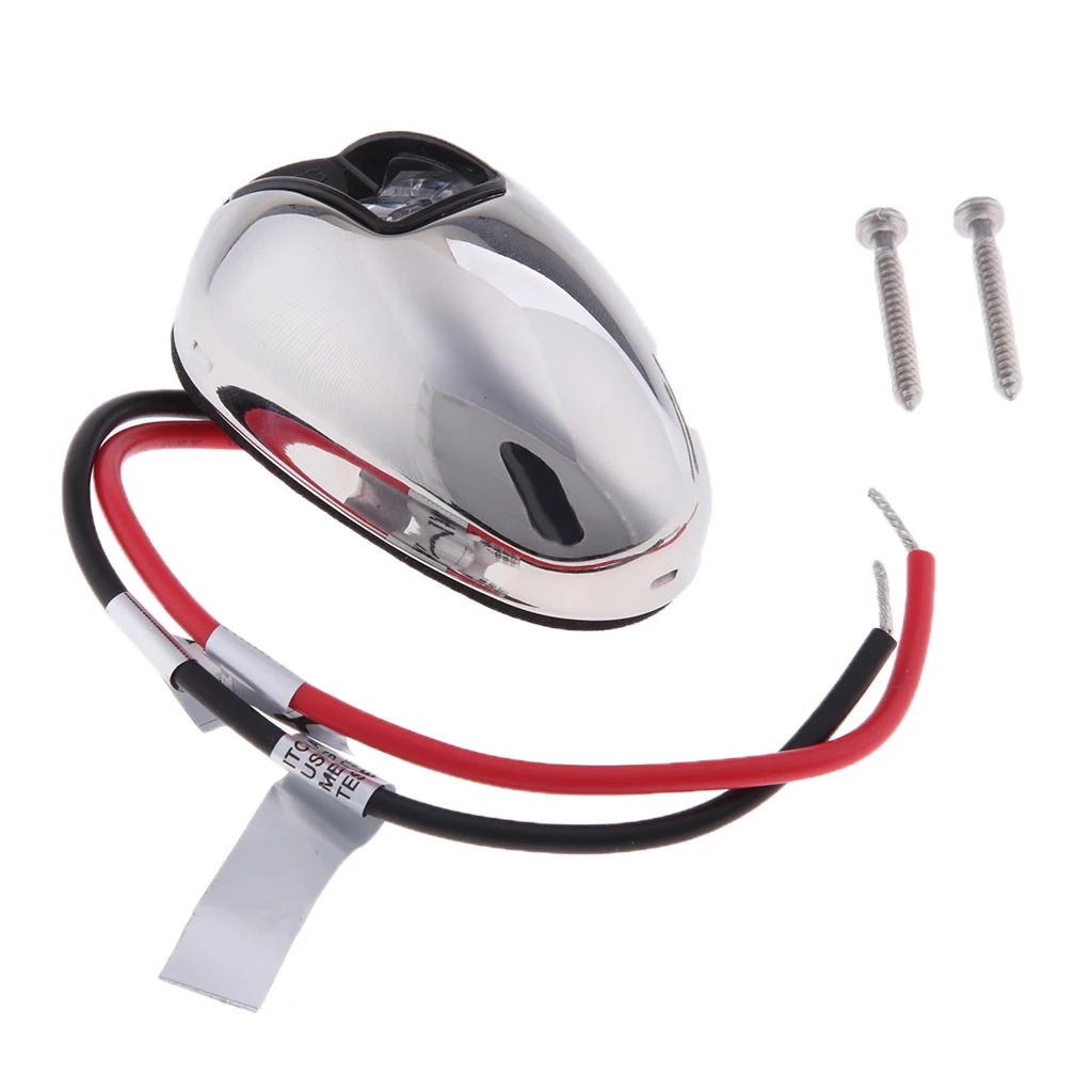 Marine Boat Yacht Light 12V Stainless Steel LED Bow Navigation Lights Pontoons Sailing Signal Lights Green