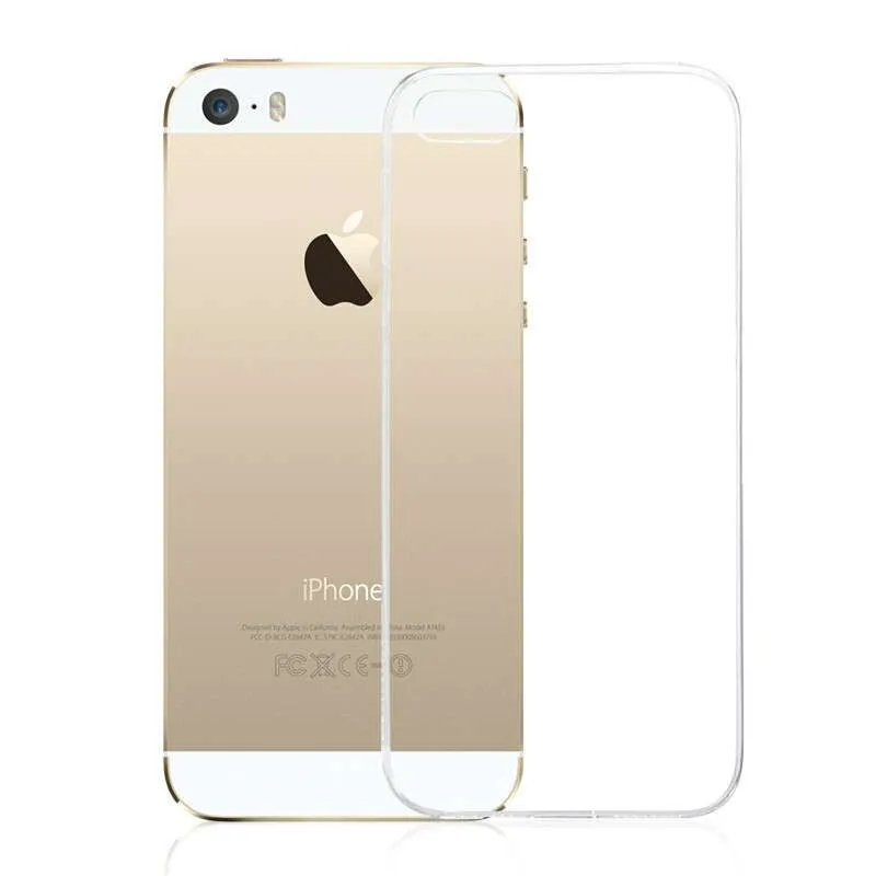Фото Силиконовый чехол для телефона iPhone 5 5S 5G мягкий прозрачный ультра тонкий прозрачный чехол 0,33 мм супер тонкий ТПУ гель №1