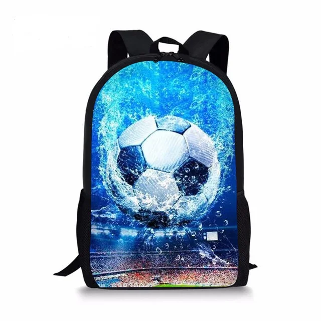 Новые детские школьные ранцы для мальчиков 3D лед и огонь Soccerly/ноги мяч шаблон ортопедический Рюкзак Дети Книга Сумки Мода Mochilas - Цвет: as pictures