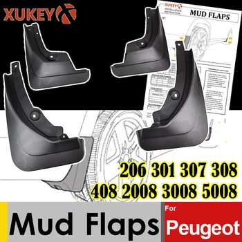 

Mud Flaps For Peugeot 206 301 307 308 408 2008 3008 5008 Mk1 Mk2 Mudflaps Splash Guards Mudguards Fender sedan saloon hatchback