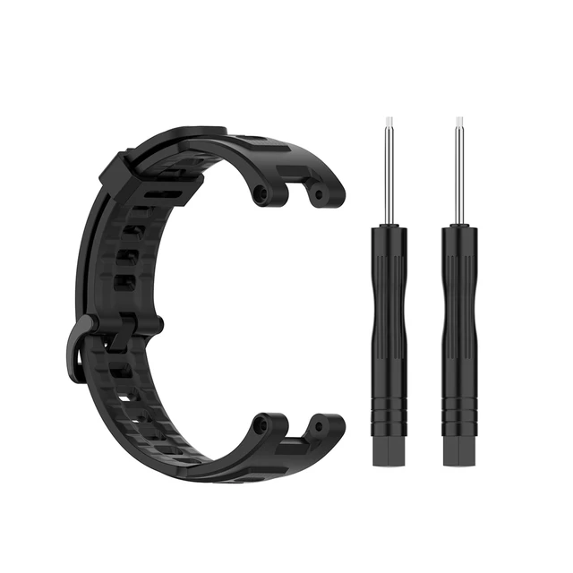 Replacement Strap For Huami Amazfit T rex Strap Silicone Watchband For Amazfit T-Rex/T-Rex Pro Strap With Black Protector Case Black