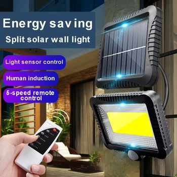 

120LED COB Street Lights Motion Sensor Night Lighting Solar Waterproof IP65 Lamp for Path Outdoor Garden Wall Ornament