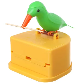 

Cute Hummingbird Toothpick Dispenser Automatic Toothpick Organizers Secret Gift Toothpick Box Hot New Table Decoration