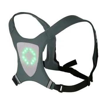 

safety warning vest Wireless remote control LED light-emitting vest illuminated bag cycling vest riding vest