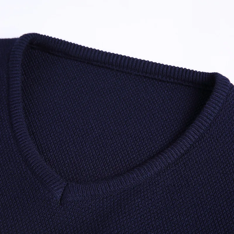 Hot New Autumn Casual Sweater Men V-Neck Slim Fit Patchwork Men Sweaters Cotton Pullovers Men V-Neck Sweaters