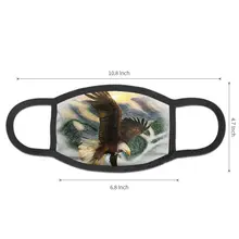 Бесшумная дизайнерская зимняя теплая утолщенная маска на половину лица с рисунком орла, противопылевая Антибактериальная маска в китайском стиле с рисунком