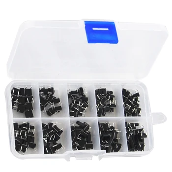 

200Pcs/Box 10 Models 6*6 Lights Micro Touch Switch Push Button Switch Kit ON/OFF 4 Pin 6*6*4.3/5/6/7/8/9/10/12/14/16 DIP For PCB