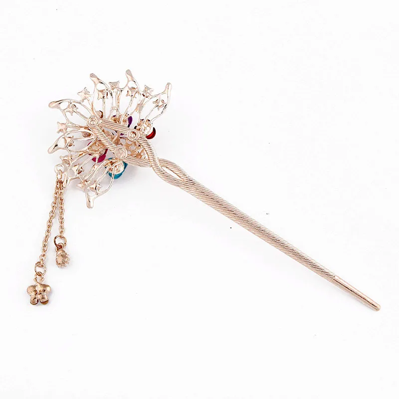 Classic Retro Tassels Headdress Rose Hairpin Fashion Fresh Hairpin Hair Accessories Stall Hot Selling