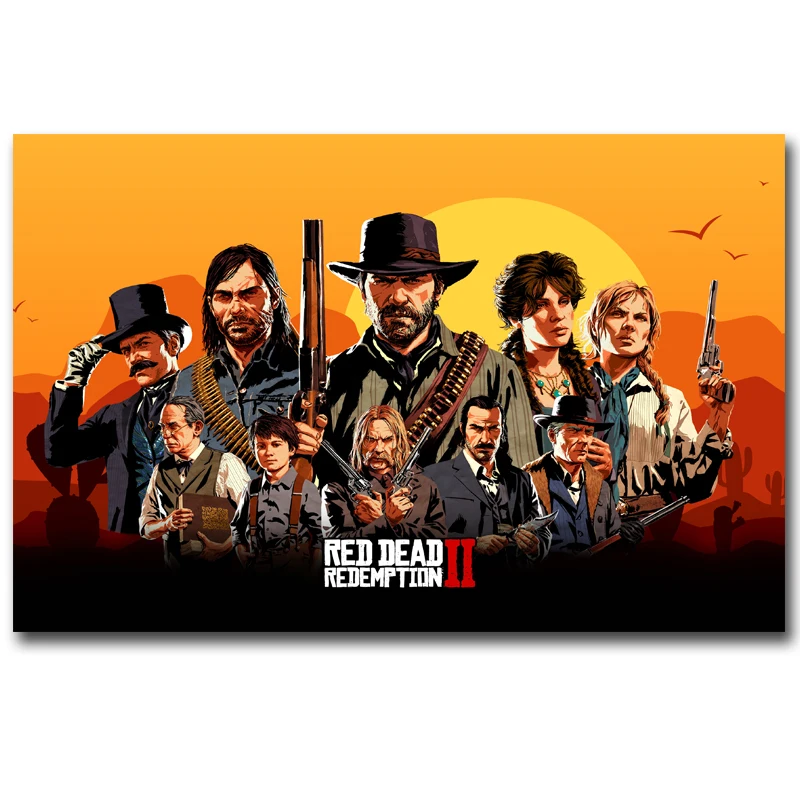 Кино плакаты Red Dead выкуп 2 холста настенные художественные картины масляная Картина на холсте для украшения
