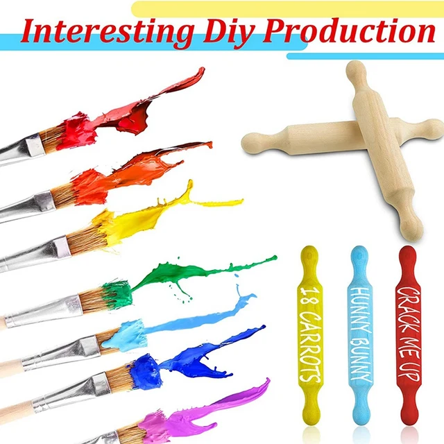 15 Mini Mattarelli In Legno - 15 Cm Per Bambini, Fondente E Pasta Fatta In Casa - Foto 13