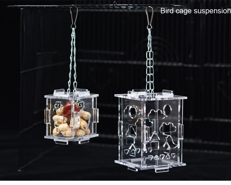 Домашние птицы игрушка клетка для попугая Фидер подвесные игрушки для кормления удовольствие для домашнего животного Какаду акриловые Попугай Птицы игрушки украшение для клетки