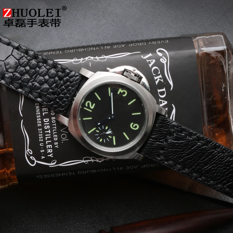 22 мм/24 мм/26 мм страуса часы в виде стопы ремень для panerai PAM111 мужчин кожаный