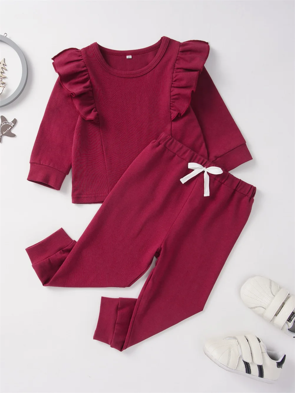 baby girl burgundy leggings