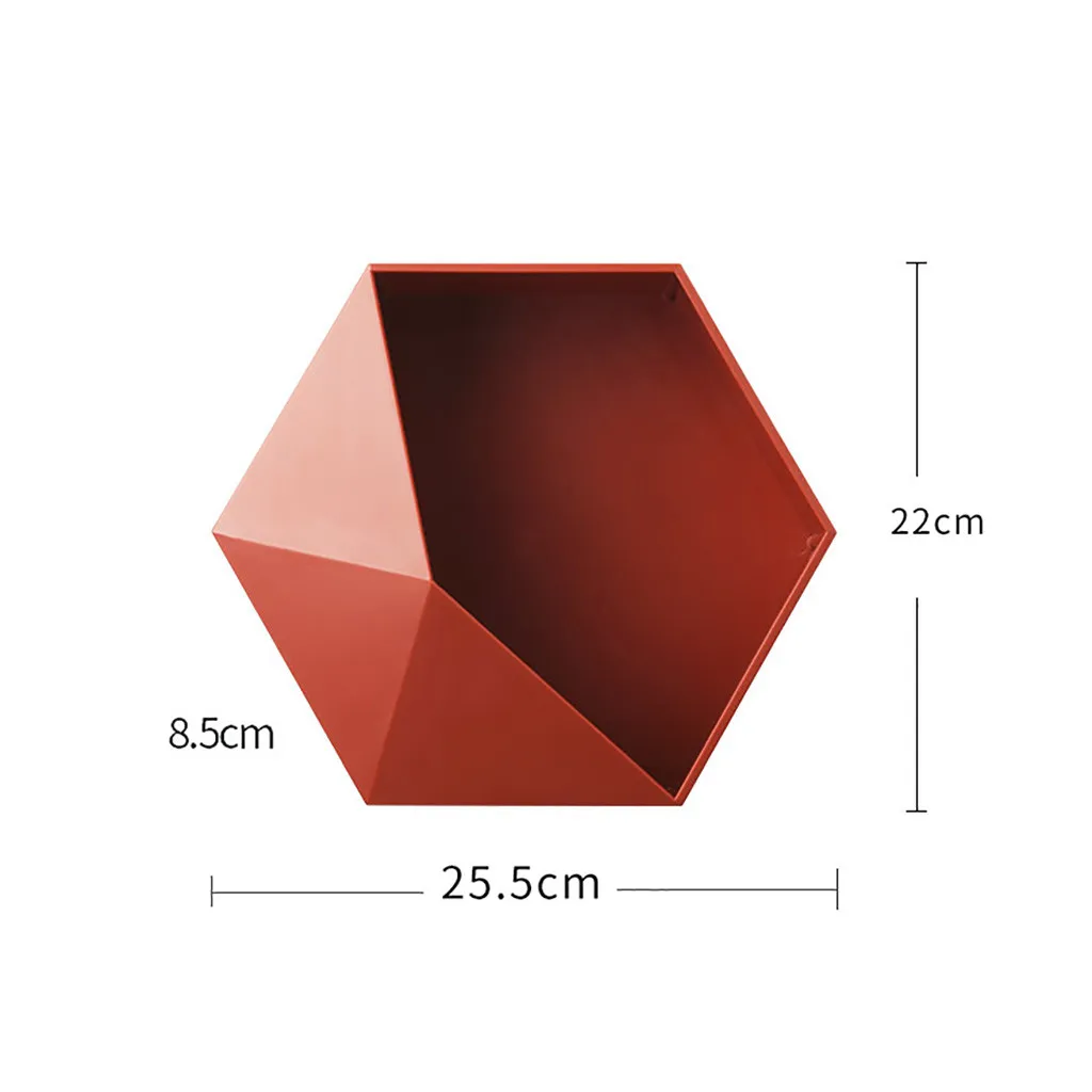 Скандинавские шестигранные полки, настенный стеллаж, соты для ванной комнаты, гостиной, полки для стен, домашний декор, Геометрическая коробка-Органайзер