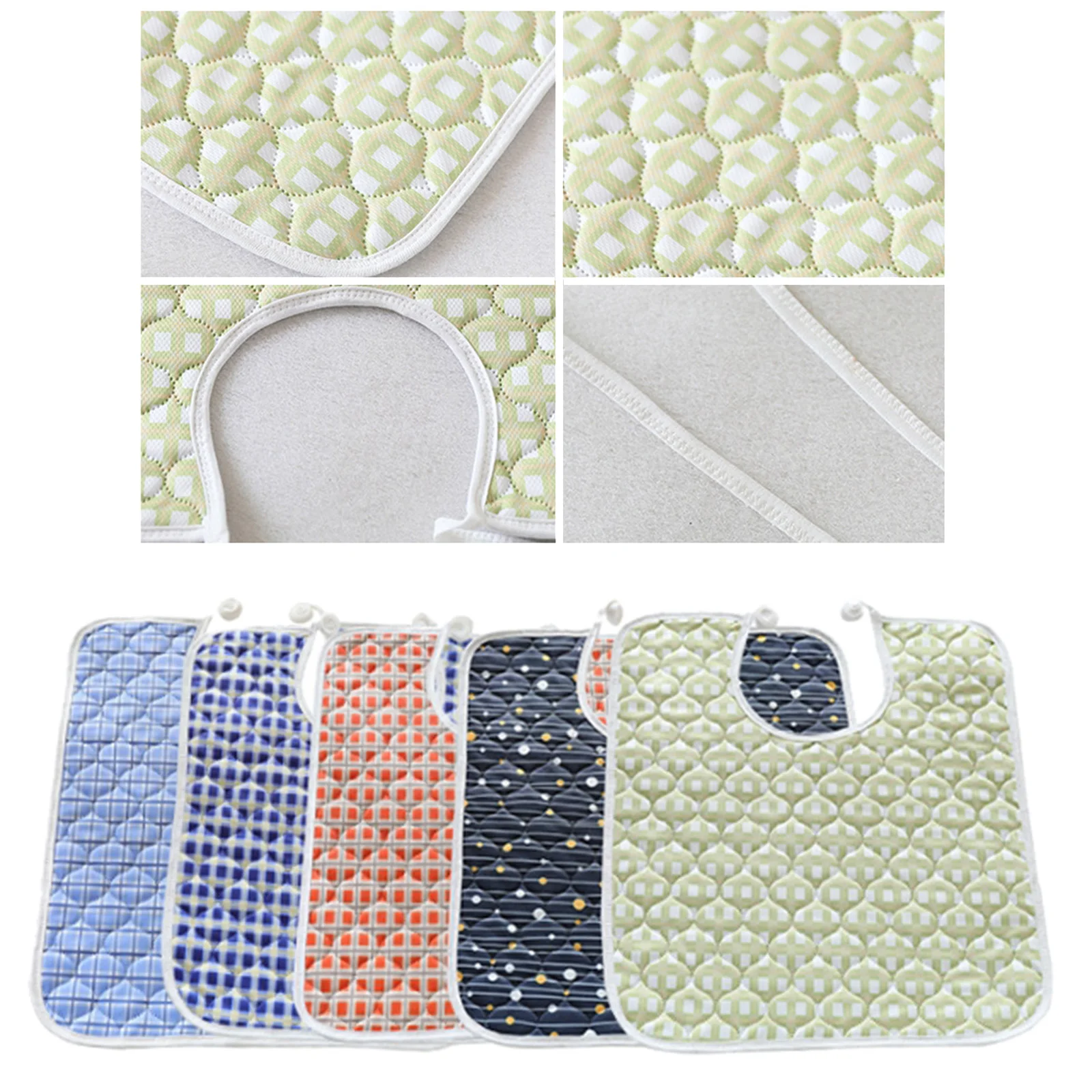 Adults Bibs w/ Adjustable Strap Clothing Protectors for Disabled Adult