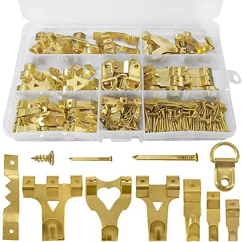 

230 Pcs Picture Hooks for Hard Walls Picture Hanging Hooks Picture Hangers Picture Hanging Kit, Sawtooth