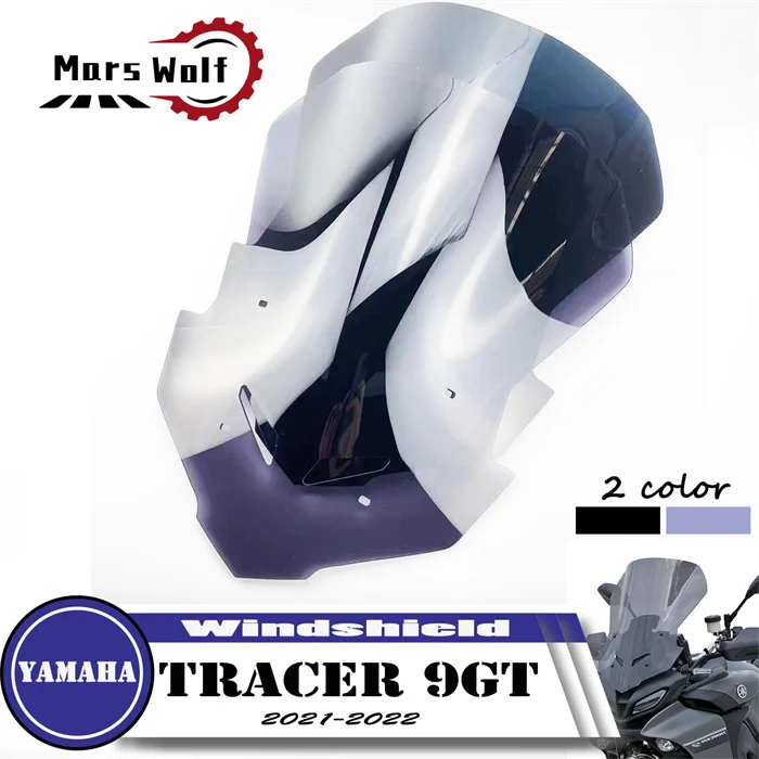 

For YAMAHA NEW Tracer 9 GT 2021 22 Motorcycle Accessories Windshield Windscreen High Impact Acrylic Wind Shield Tracer 9 GT21-22