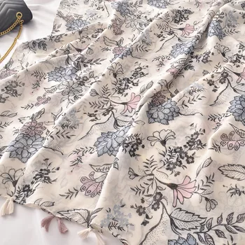 

KYQIAO Women sweet scarf 2020 mori girls Japanese style fresh cute kawaii long pink print scarf muffler cape