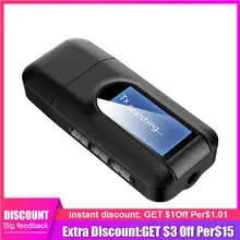 5,0 Bluetooth беспроводной адаптер ЖК-дисплей USB Bluetooth 2в1 приемник стерео аудио передача для ПК ТВ автомобиля 3,5 мм AUX Adaptador