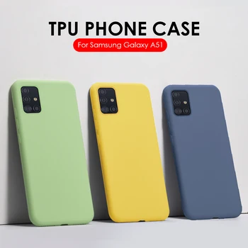 

TPU Phone Protective Case For Samsung Galaxy A51 A515F A71 Silicone Candy Color Simple Cover For Samsung S20 S20 Plus S20 Ultra
