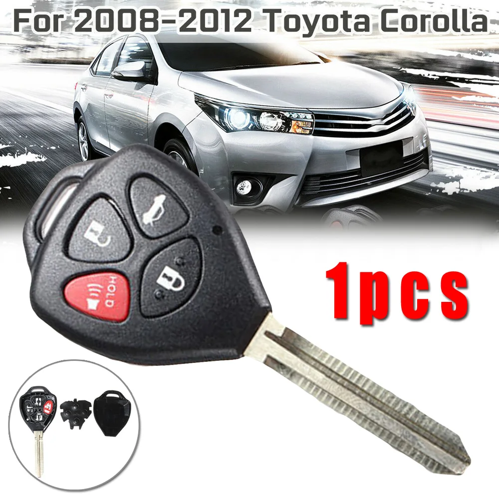 1 шт. смарт-пульт дистанционного ключа крышка Uncut Ключ Embryo 4 кнопки для Toyota Corolla Venza аксессуары для интерьера авто чехол для ключа
