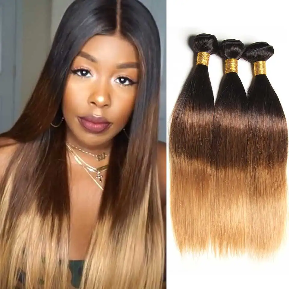 Brazilian Straight Hair Weave 3 4 Bundles Deals Non Remy 26 Inch
