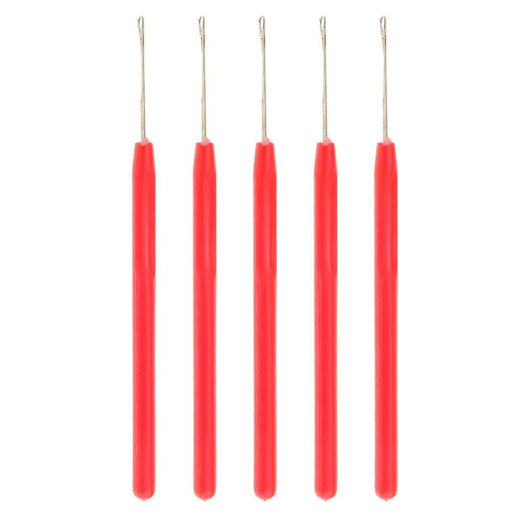 5pcs Plastic Pulling Hook Loop Needle Tools for Micro Ring Hair Extensions Pulling Needle Hair Extension Tools 5pcs Plastic Pulling Hook Loop Needle Tools for Micro Ring Hair Extensions Pulling Needle Hair Extension Tools