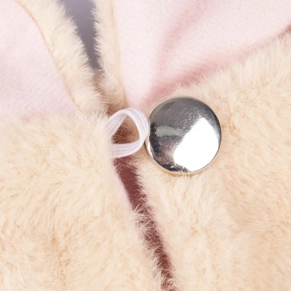 Soft Pet Cape Buckle Closure Keeping Warmth Skin Friendly Dogs Cloak Coat Pet Small Animals Dogs Cats Supplies Winter Clothes