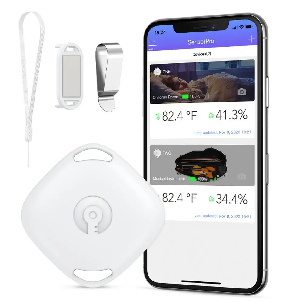 Ория Беспроводной термометр Bluetooth и гигрометром декоративные часы для Android / IOS дома улицы Температура