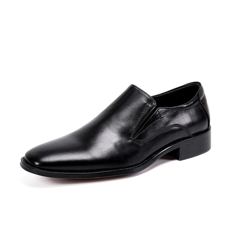 Patent Leather Summer Autumn Men Loafers Square Toe Solid Color Classic Business Offic Leather Shoes