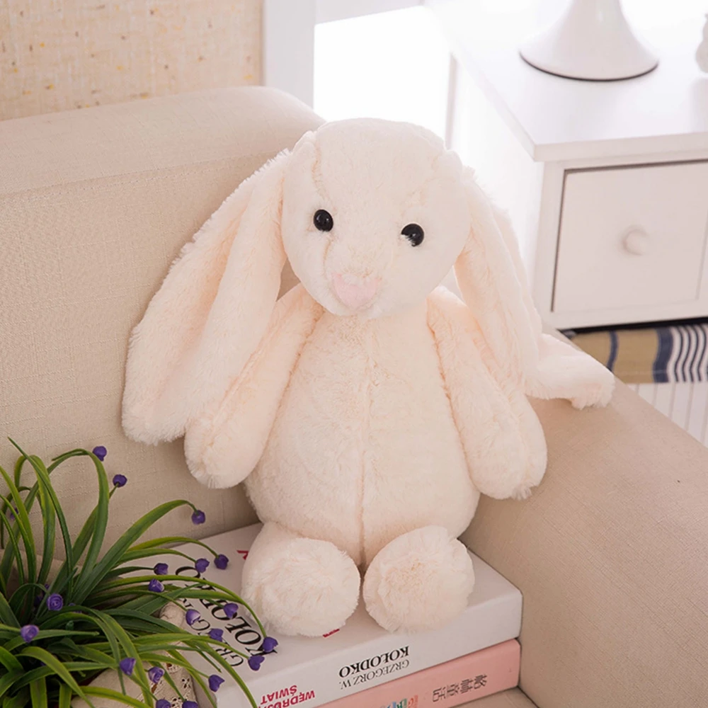 Peluche tête de lapin 14 cm couleurs assorties - Peluches pas cher