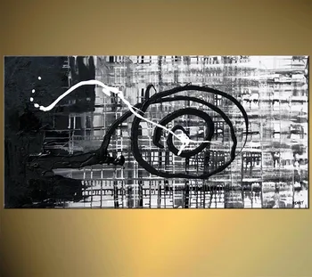 

100% Handmade Good Quality Large Black And White Abstract Art Discount Best Oil Painting Art Deco Paintings Sale Modern Sofa Set