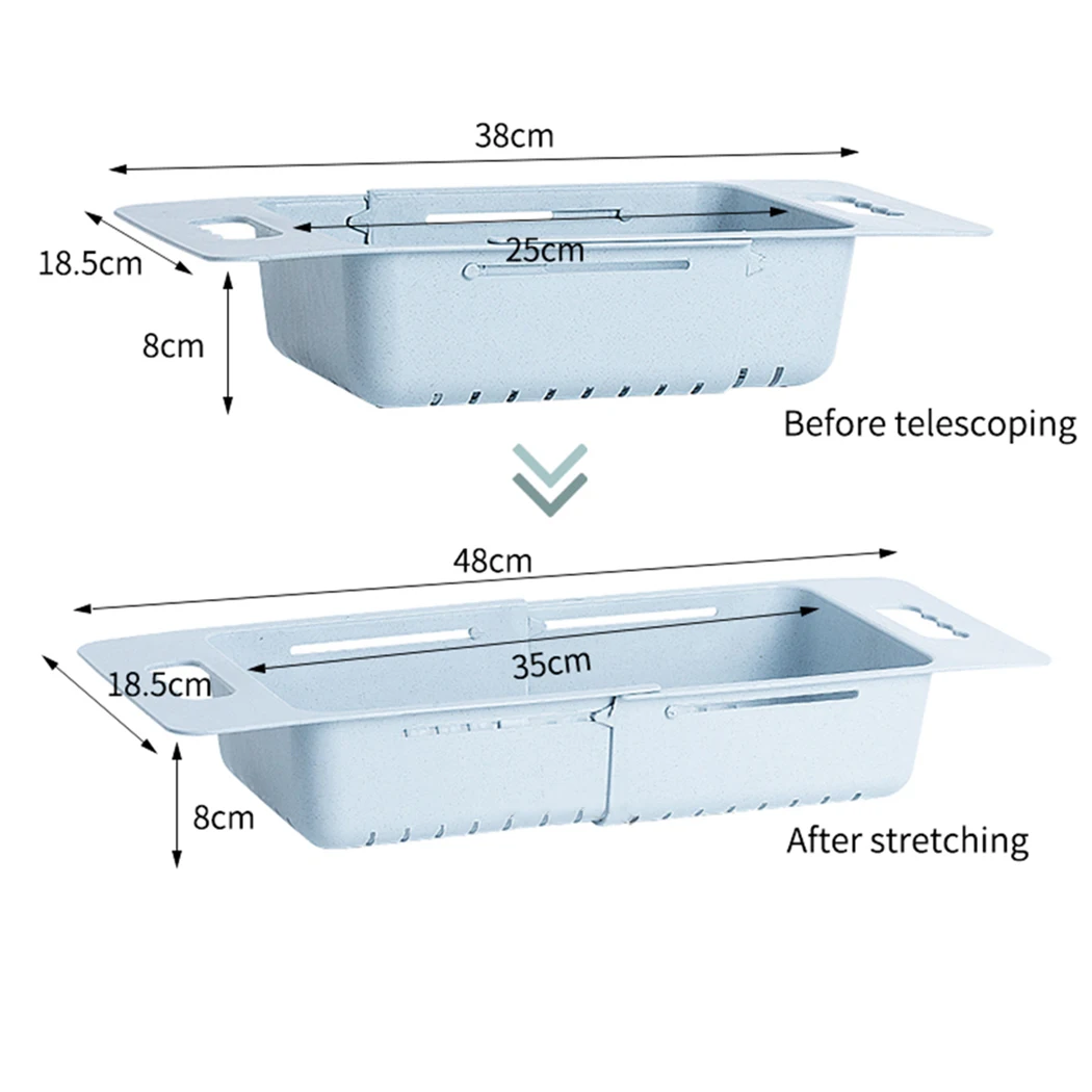 Collapsible Kitchen Colander Fruit Vegetable Strainer Drainer Washing Basket Plastic Drain Vegatable Basket Food Drainer Tools