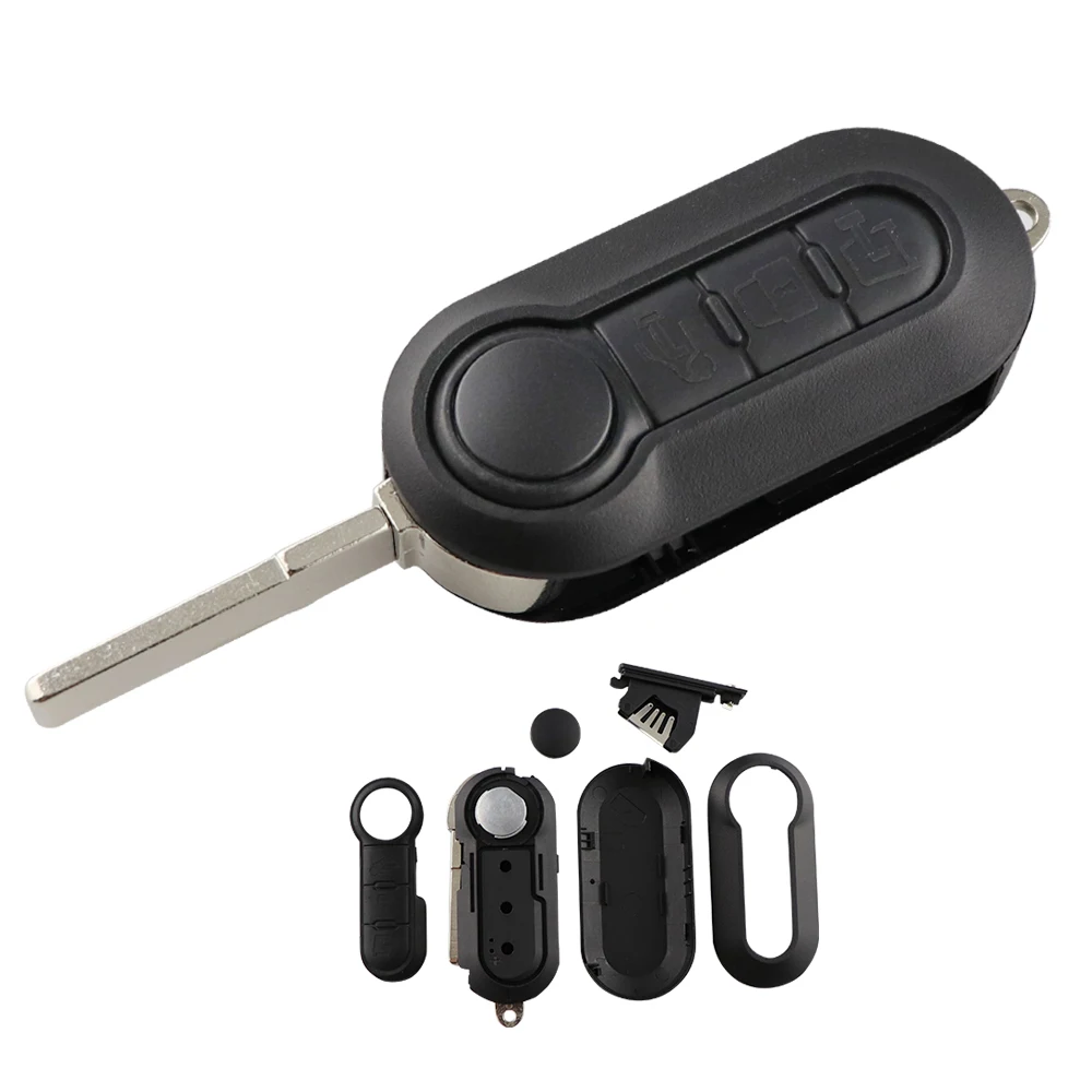 Keyforkess2 3 Bottoni Modificato A Distanza di Vibrazione Chiave Borsette Per Fiat 500 Doblo Ducato Panda Punto Per Peugeot Chiave Dell'automobile caso Uncut Lama - H5a6ad5e473da4687bc63304b61e191f59