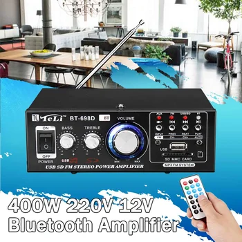 

HIFI Bluetooth Car Audio Power Stereo Digital Amplifier Home USB SD FM Radio Subwoofer Equipment With Remote Control