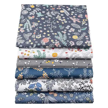 

6PC Fabric Bundle Patchwork Squares Quilting Sewing Patchwork DIY Cotton Cloth Handbag DIY Self-Made Mask Fabric Material