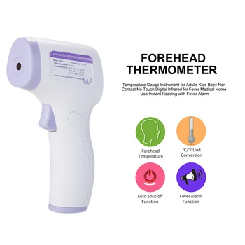 

Forehead Thermometer Temperature Gauge Instrument for Adults Kids Baby Non Contact No Touch Digital Infrared for Fever Medical