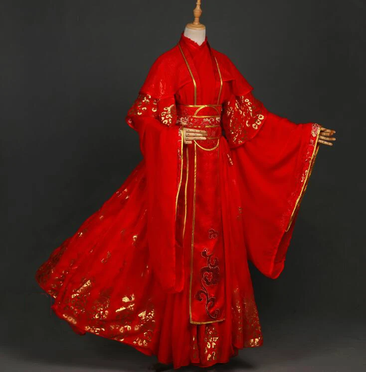 Китайский аниме Tian Guan Ci Fu Xie Lian карнавальный костюм красное свадебное платье