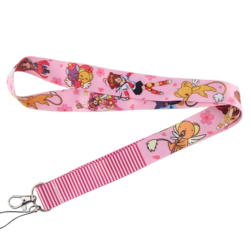 P4022 Dongmanli Cardcaptor Sakura Lanyards держатель удостоверения личности Брелок ID карта Пропуск Тренажерный зал Мобильная лента-держатель для бейджей ключ держатель