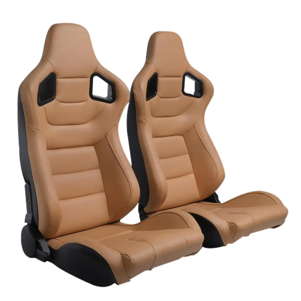 Epman 2 x Reclinable Beige PVC Racing Seat Left/Right Jdm Bucket Seats Slider JBR1041BG | Автомобили и мотоциклы