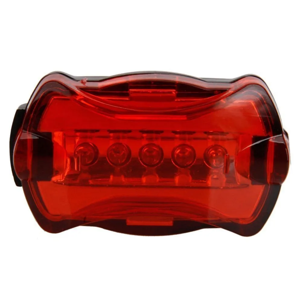 

MTB Bike Taillight With Bracket Waterproof Bicycle 5 LED Night Safety Flashing Rear Tail Light Warning Lamp Universal Cycling