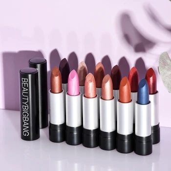 

Beauty BigBang 12 Colors Pigment Lipstick Lip Cosmetics Long Lasting Red Pink Matte Sexy Lips Metallic Lip Stick Maquiagem