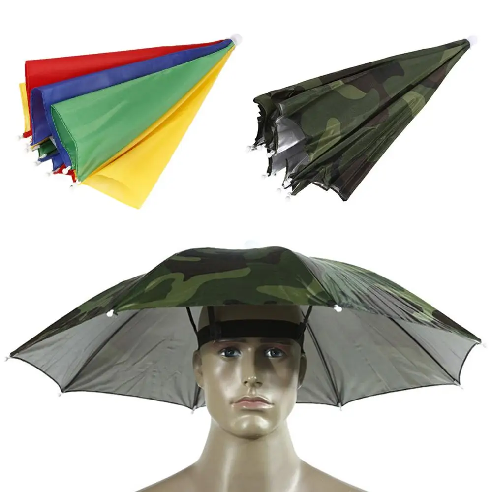 green umbrella hat
