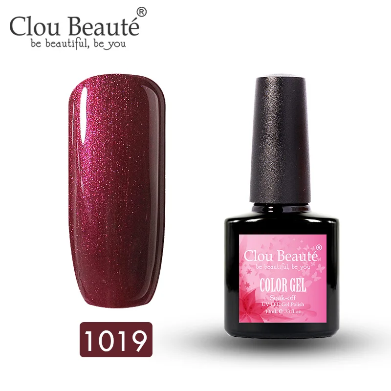 Clou Beaute 10 мл Праймер гель лак замачиваемый гель лак для ногтей Базовое покрытие не протирать Топ УФ гель лак для ногтей светодиодный гель дизайн ногтей гибридный - Цвет: 1019