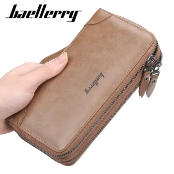 

Baellerry Men's Long Wallet Leather Business High Quality Clutch Purses & Wallet High Capacity Designer Mobile Phone