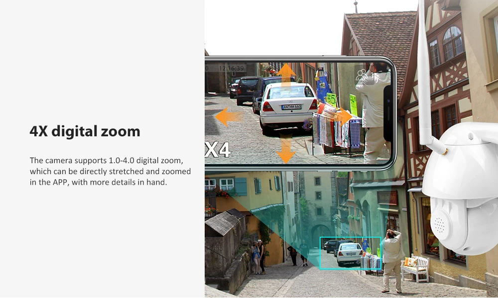 Wanscam K38D 2MP 1080P HD IP камера инфракрасного ночного видения 4x Zoom IP66 Водонепроницаемая 2,5 дюймовая шариковая CCTV уличная сетевая камера