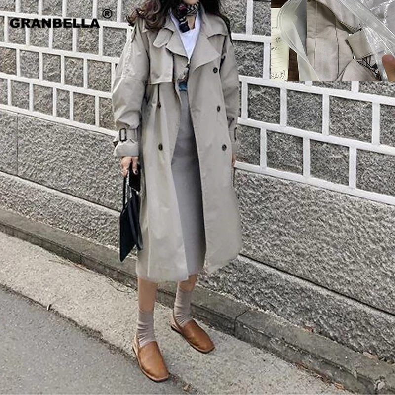 Promocyjne 2022 kobiet podwójne piersi 100% bawełna długi płaszcz styl wojskowy elegancki płaszcz wiatrówka Manteau Femme 2 Promocyjne 2022 kobiet podwójne piersi 100% bawełna długi płaszcz styl wojskowy elegancki płaszcz wiatrówka Manteau Femme 2